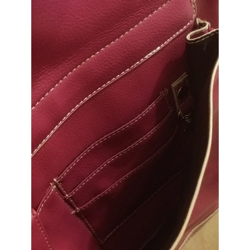 Vituri Pink Faux Leather Laptop Tote Bag Professional Work Briefcase Organizer